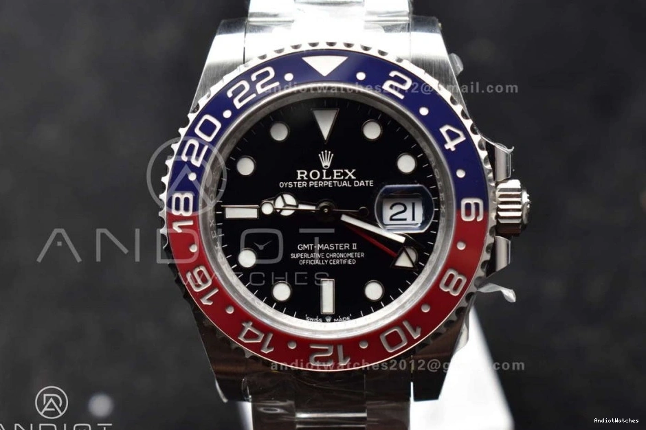 Factory VR3285 Gold Best 1:1 Weight Blue Edition Master GMT Gain 126719 Bracelet 866 BLRO CHS Dial RelaxedFit Oyster II on 0518